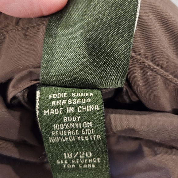 Womens Eddie Bauer Reversible Fleece Puffer Vest Brown Size 18/20 - Picture 9 of 9